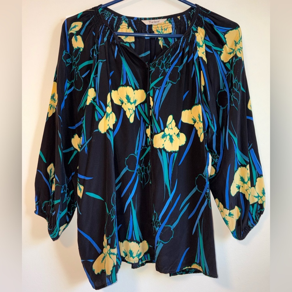 Tucker Floral Relaxed Blouse